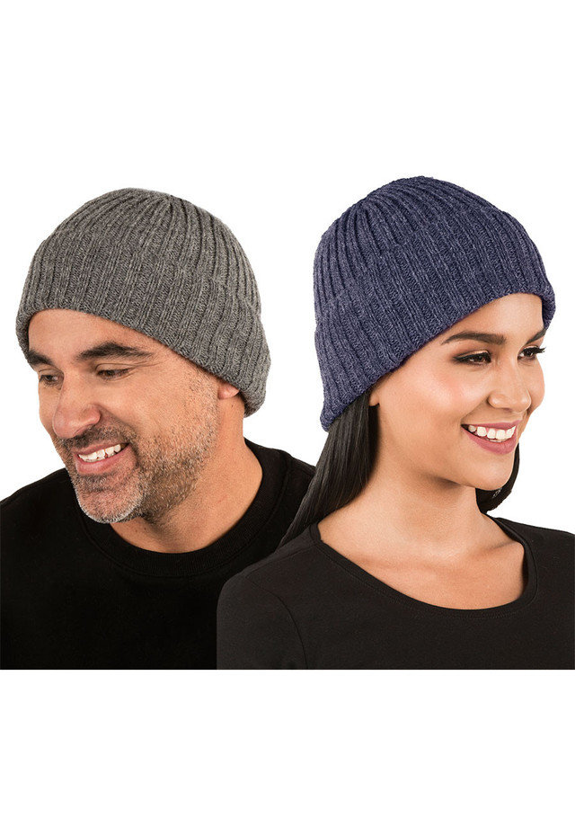 Adjustable Ribbed Beanie Cap in 100% Alpaca Wool
Unisex 