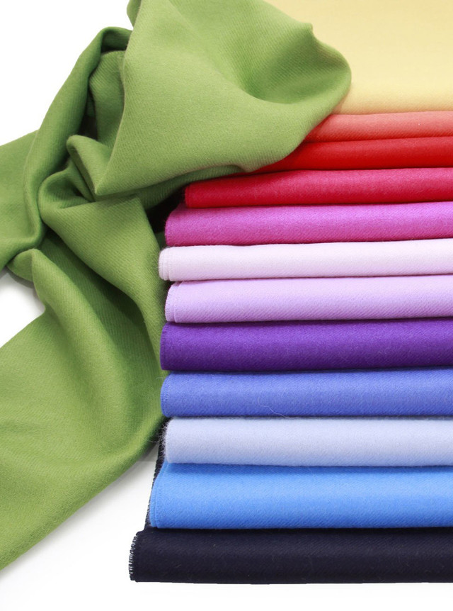 Solid Color Scarves - 100% Baby Alpaca Wool - Bright Happy Vivid Rainbow of colors