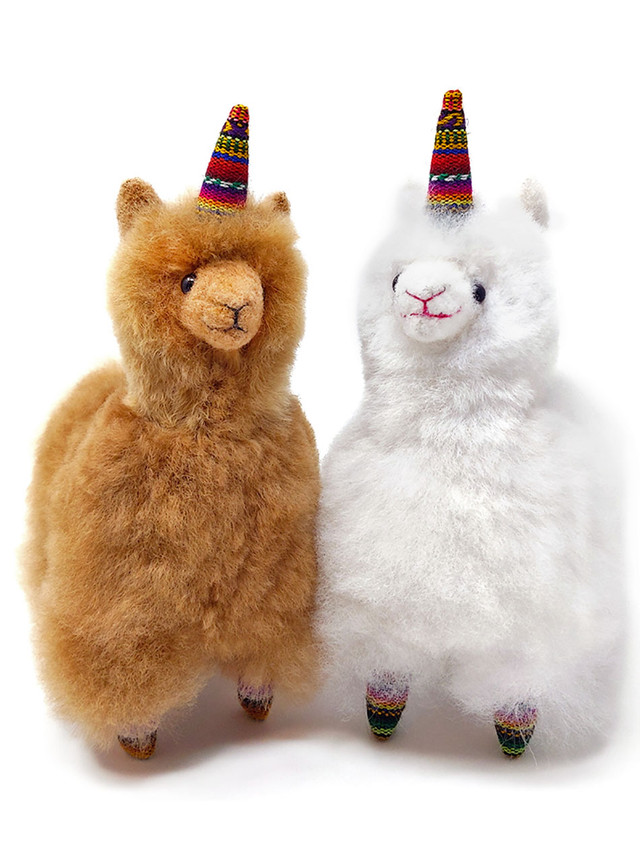 Alley the Alpacacorn — Alpaca Fur Stuffed Animal - main image