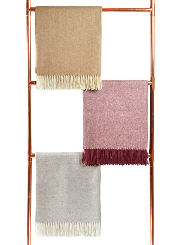 100% Baby Alpaca Wool Herringbone Throw Blanket 
Main