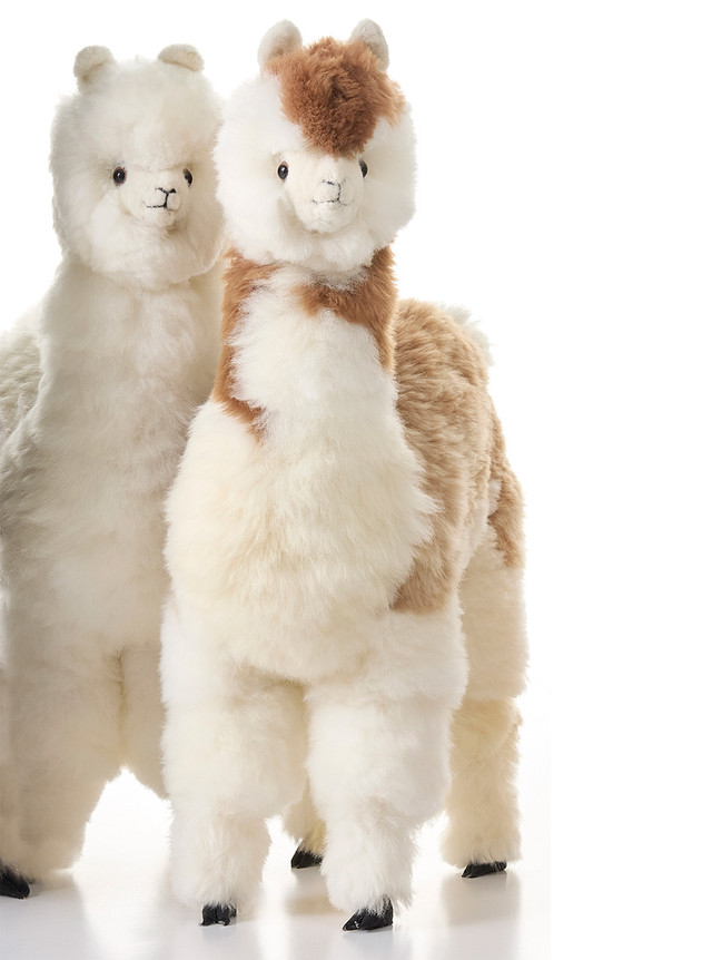 Alice — Life-Size Baby Alpaca Fur Cria Figure - 29 Inch - Main Image.