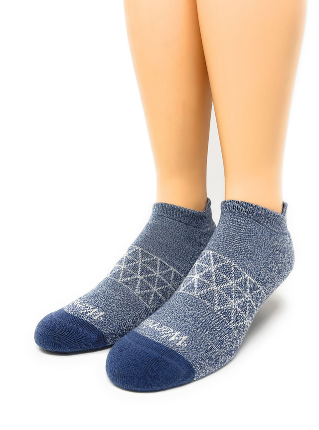 All Purpose Cushioned Alpaca Ankle Socks in Slate Blue - Main image.