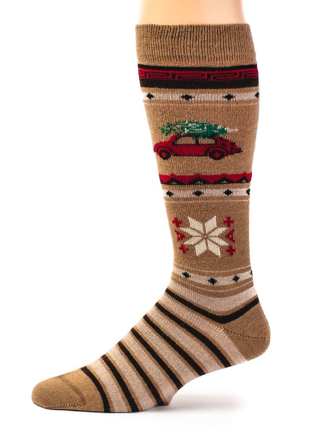 VW Christmas Tree Alpaca Wool Socks - Unisex
Side View