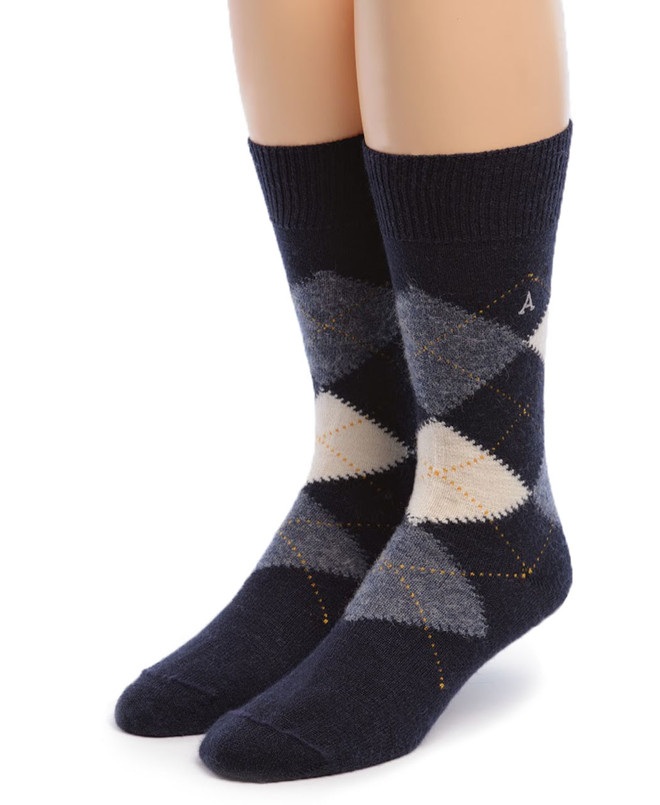 Baby Alpaca Argyle Socks
Front
Blue Argyle