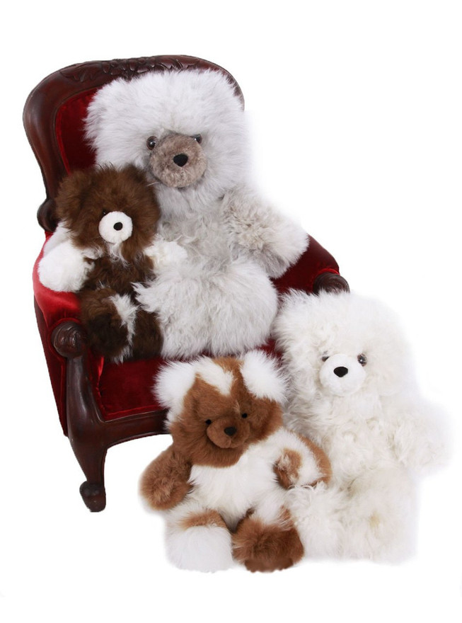 Classic Baby Alpaca Fur Teddy Bear sizes 10", 12" & 18"