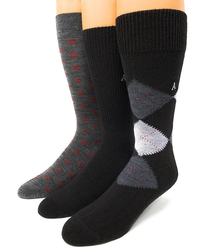 Warrior 100% Alpaca Wool Executive Socks Gift Box Black 