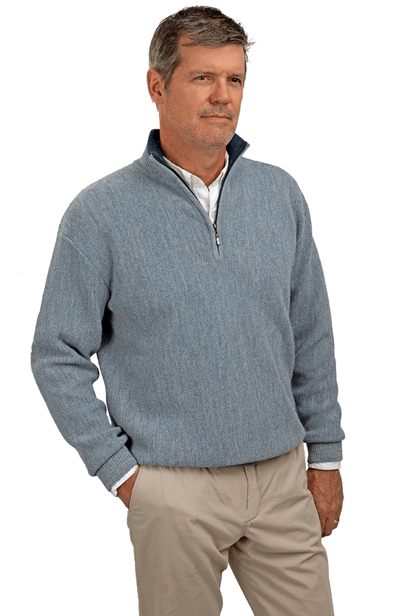 Men's Quarter-Zip Performance Club Alpaca Sweater 
Main