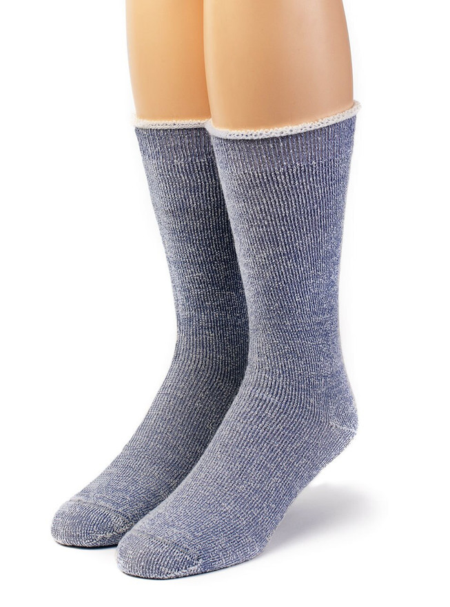 Kozy Kick-Back Roll-Top Alpaca Crew Socks
Front View