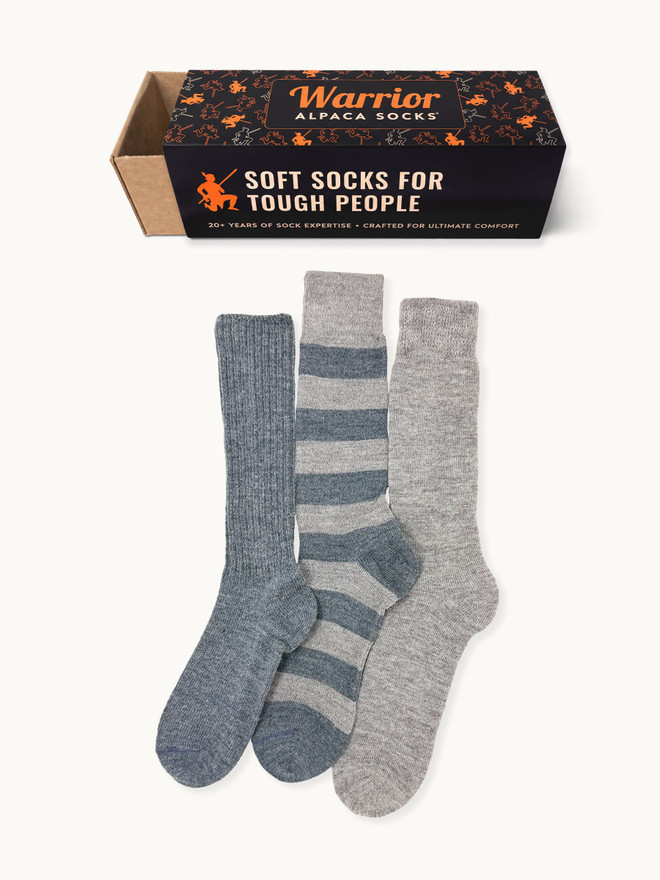 Men's Comfy Toes Sock Box Gift Set - flatlay with box