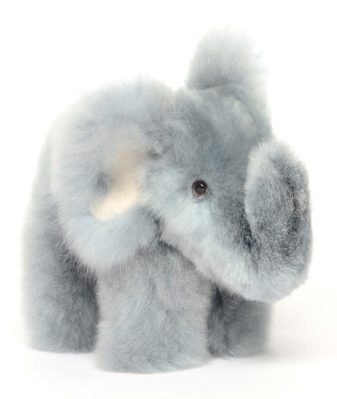 Alpaca Fur Elephant Stuffed Animal -by OriginAlpaca main image.
