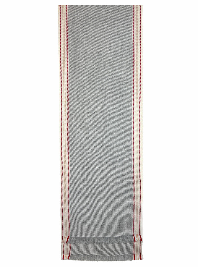 Baron Pinstripe Baby Alpaca Scarf, Long