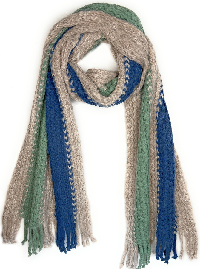 Chunky Knit Amberly Suri Alpaca Scarf, Looped.