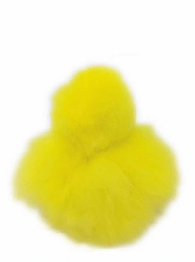 100% Alpaca fur Chick Yellow back.