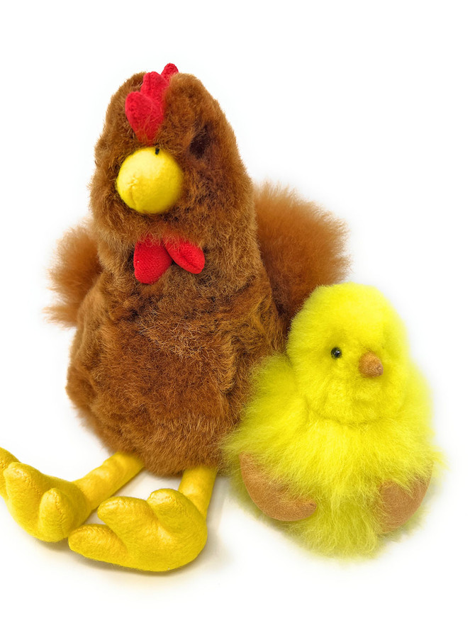 100% Alpaca fur Chicken and baby Chick.