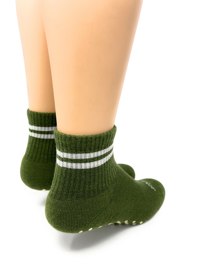 Warrior Boyfriend Grip Socks, heel, back.