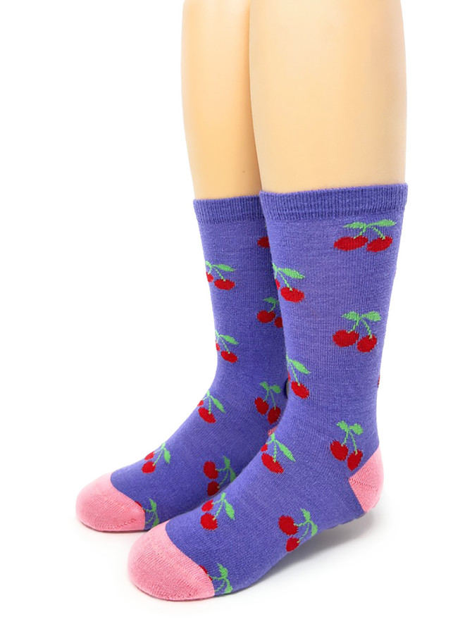 Cherry Pop Alpaca Kids Grippy Socks, Front