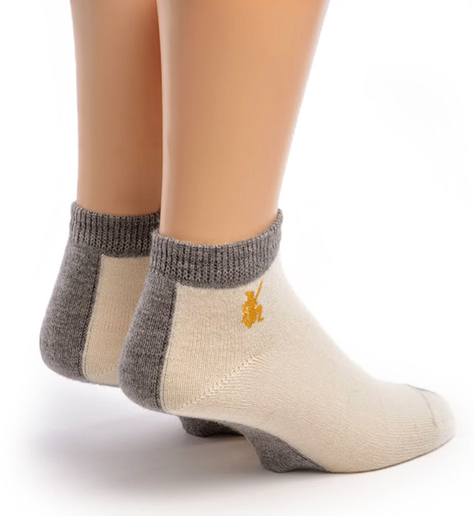 Lightweight Everyday Alpaca Cotton Mini-Crew Socks Back