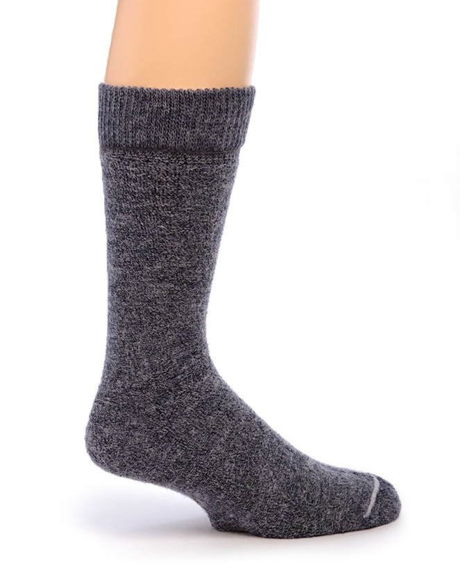 Outdoor Terry Lined Alpaca Crew Socks Inside