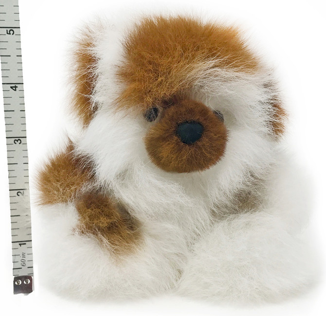 Chubby Sitty Alpaca Fur Bear - 5 Inches tall