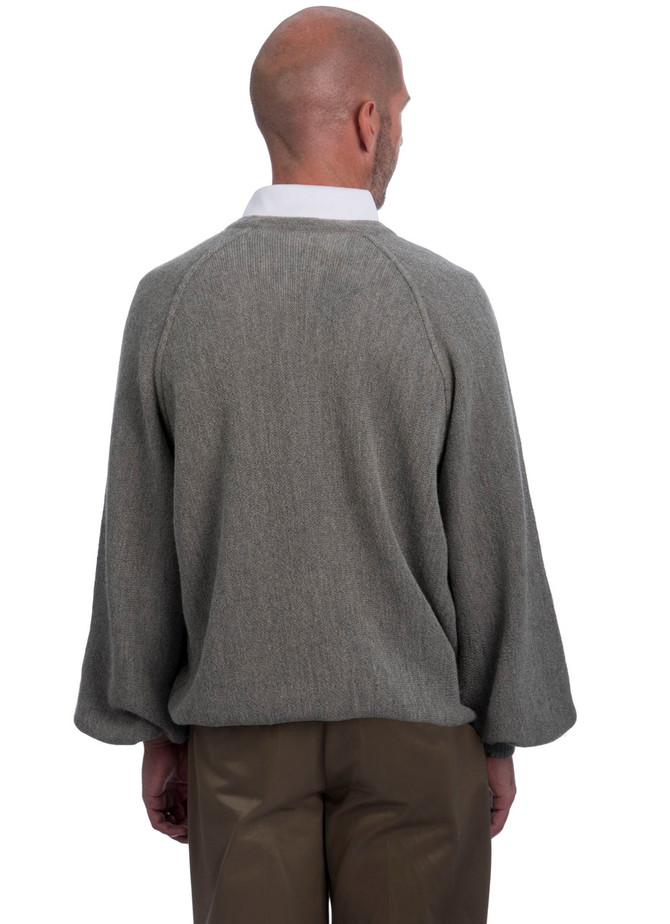 Men's Retro Pro Golf V-Neck Alpaca Sweater 1960's Style - Back