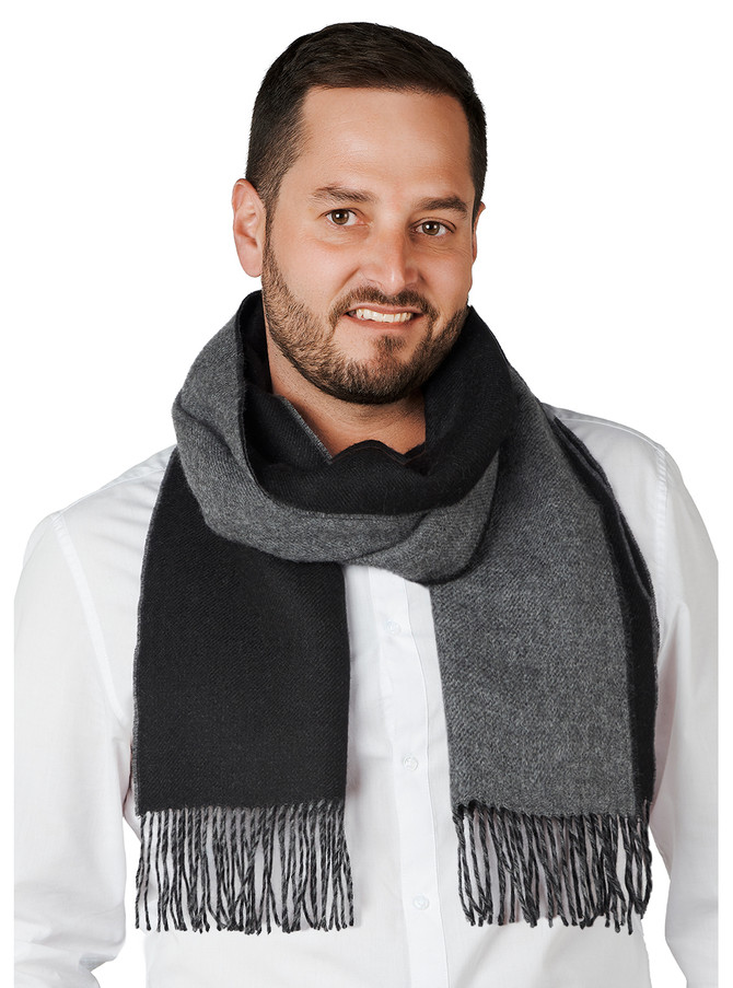 100% Baby Alpaca Two Wool Sided "Double Face" Scarf 
Casual