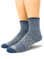 All Purpose Alpaca Quarter-Crew Socks in Slate Blue, Main image.