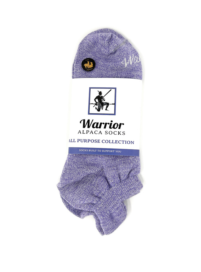 All-Purpose, All-Season Alpaca Tab Ankle Socks - Lilac, in Packaging.