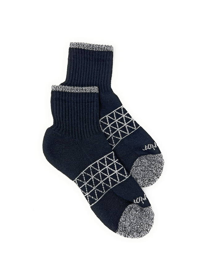 Everyday Cushion Quarter-Crew Alpaca Socks - Flat.
