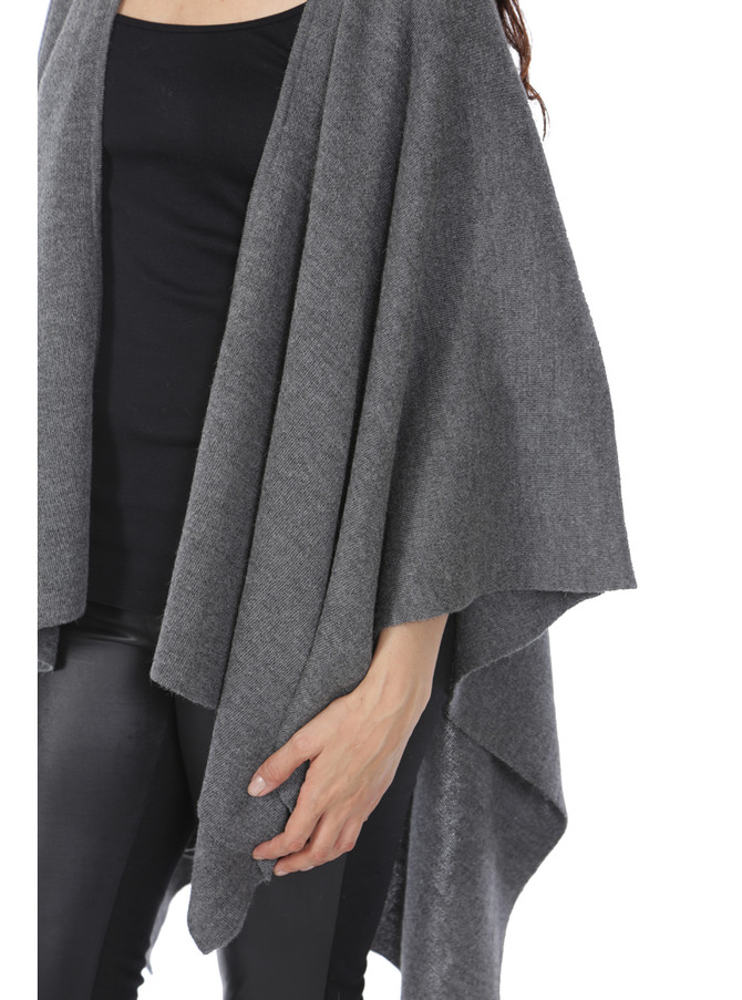 Women's Margot Solid Baby Alpaca Cape Detail