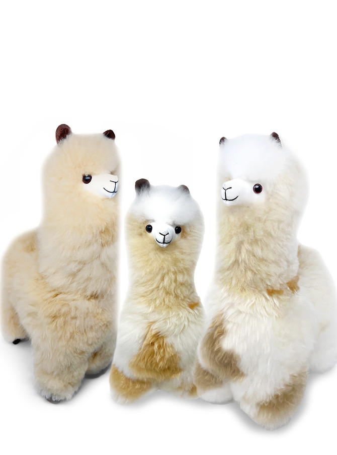 Handmade Baby Alpaca Stuffed Animal – 17” & 22” assorted colors, main image.