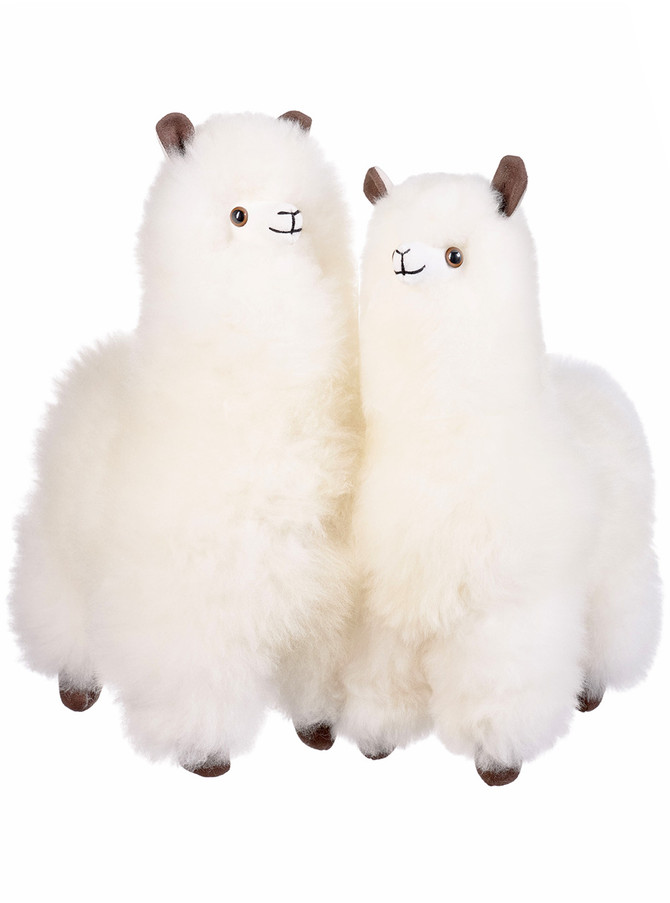 Handmade Baby Alpaca Stuffed Animal – 17” & 22” white.