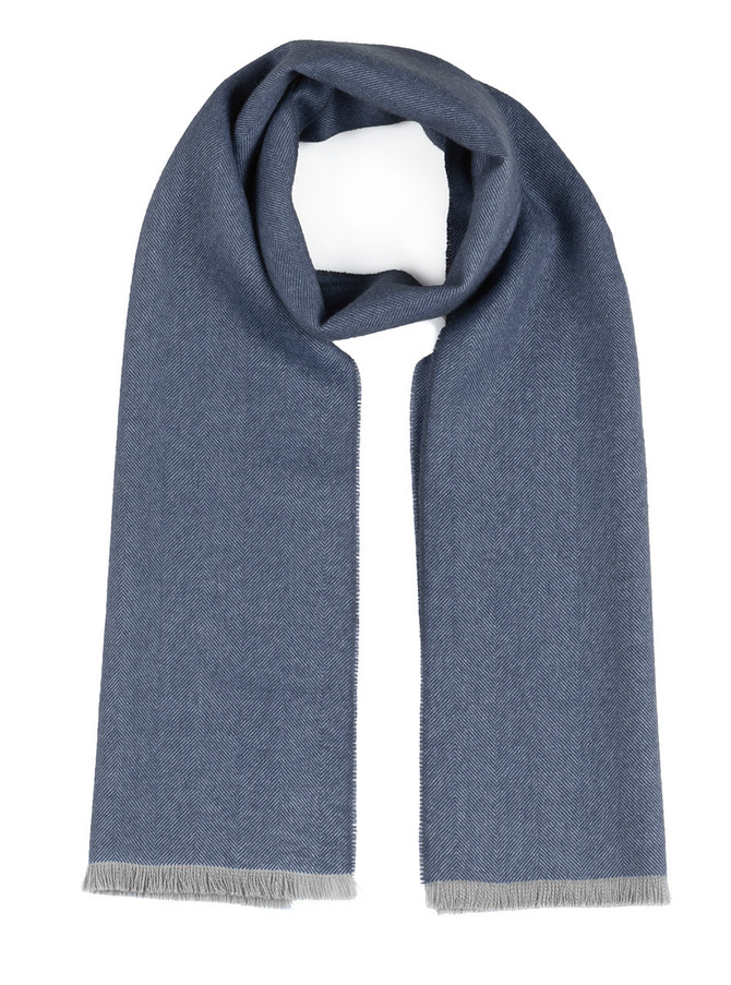 luxury baby alpaca chevron scarf with eyelash fringe main image