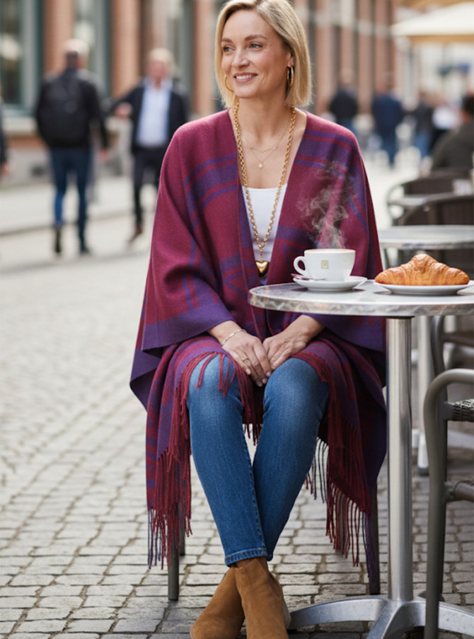 Socal Alpaca Blanket Wrap, Travel style.