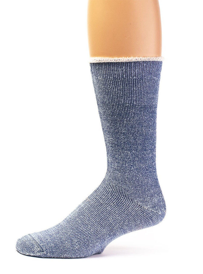 Kozy Kick-Back Roll-Top Alpaca Crew Socks Side View