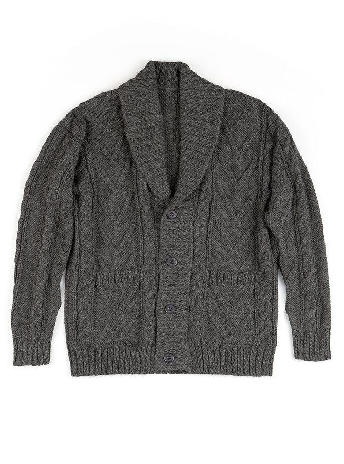 Men's Cecil Bulky Cable Alpaca Cardigan
Flat