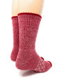 All Purpose Cushioned Crew Alpaca Socks, Red Heel.