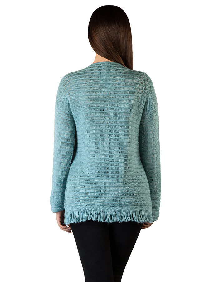 SATUR / Alpaca Crew Neck Knit Cardigan（Alpaca Wool-Blend
