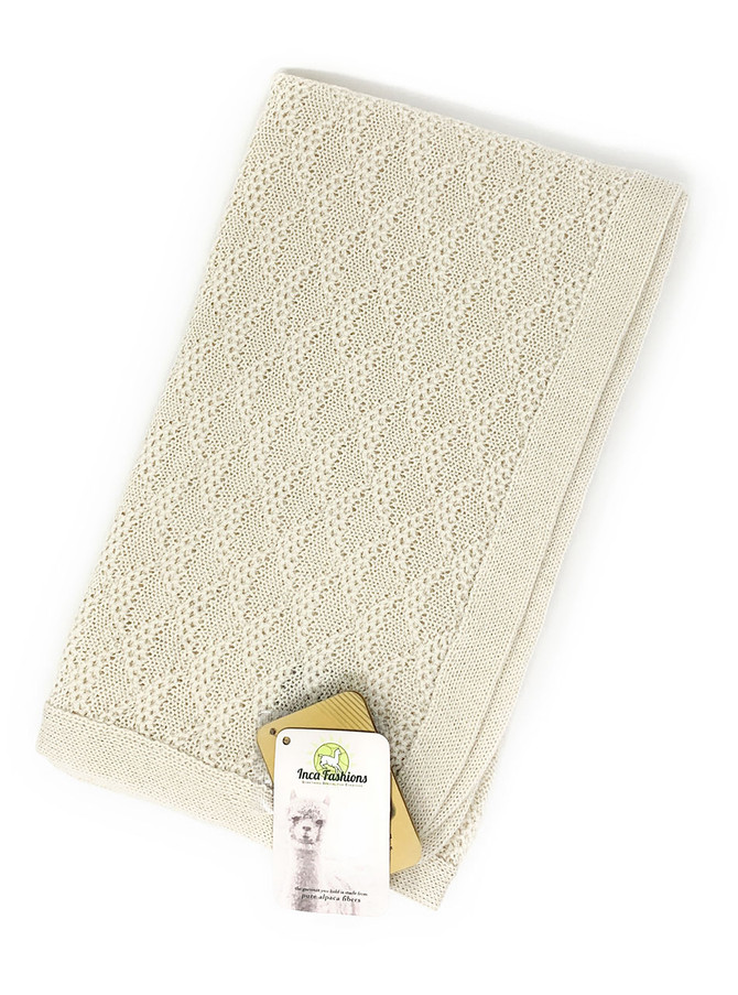 Crescent Knit Superfine Alpaca Lap Throw Main
