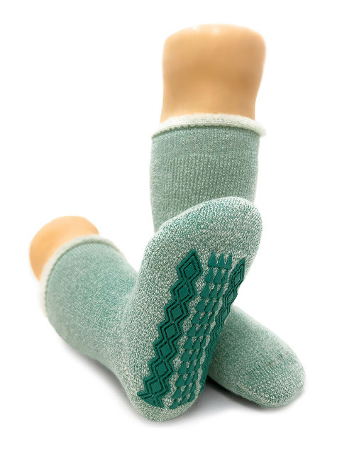 Kozy Kickback Non-Skid Kids Alpaca Socks - Babies bottom