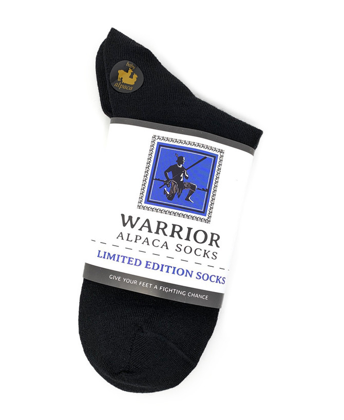 Women's Jagged Edge Solid Black Edgy Fashion Alpaca Socks
Package