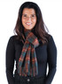 Tribeca Tartan Plaid Alpaca Scarf on Woman.