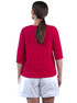 Women's Alpaca & Tangüis Cotton Openwork Pullover Sweater - Back