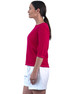 Women's Alpaca & Tangüis Cotton Openwork Pullover Sweater - Side
