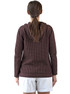 Women's Alpaca & Tangüis Cotton Openwork Pullover Hoodie - Back