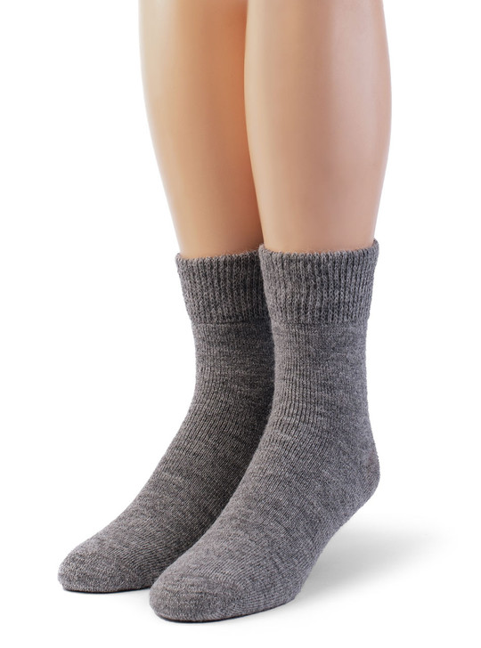 Outdoor Ankle High 100% Alpaca Wool Socks -Terry Lined - Unisex
Front View