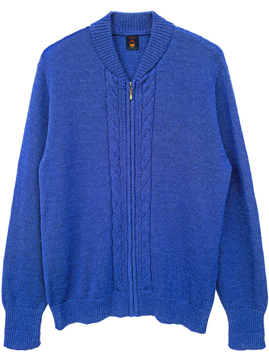 Mister Rogers Double Cable Zip Cardigan Sweater by Inca Fashions for ...