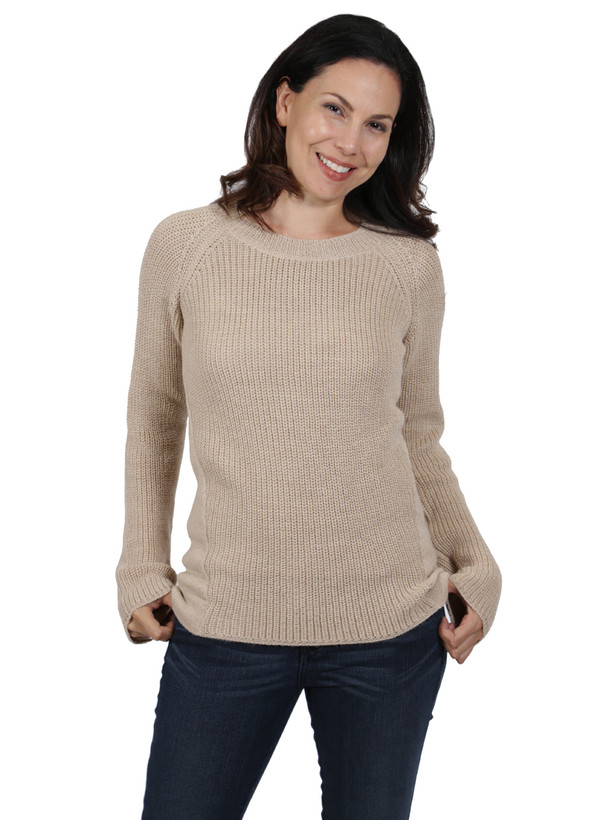 Women's Alpaca Sweaters - Melody Pullover Pattern-Blocked Sweater