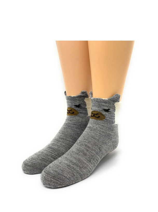 Peek-A-Boo Kid's Baby Alpaca Non-Skid Socks
Front View