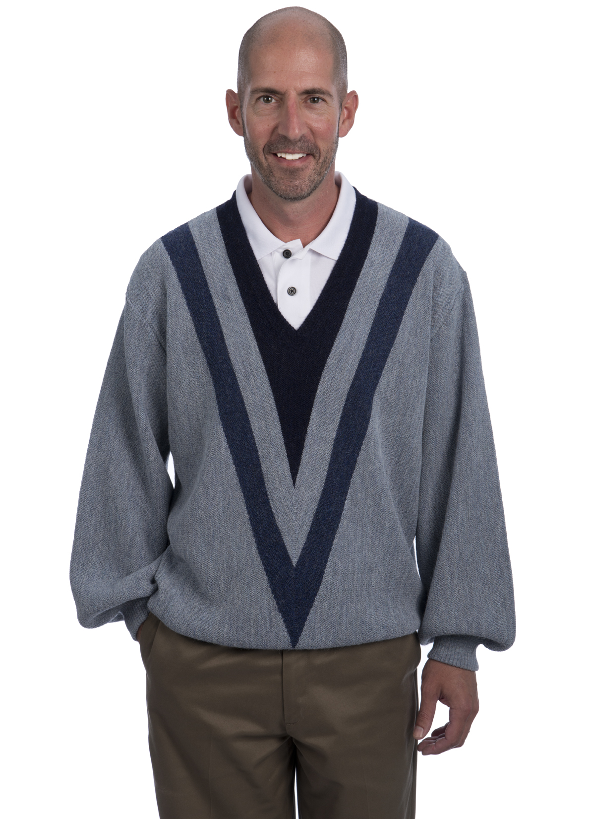 AP STUDIO★wool Vneck Pullover Mens Sweater Knitted Jumper Pullover Wool V-Neck Office