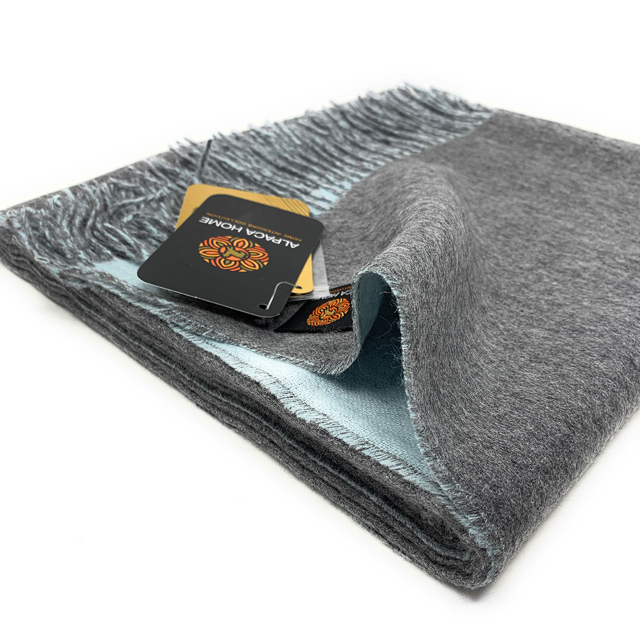 Double Sided 100 Baby Alpaca Wool Throw Two Faced Blanket Sun Valley Alpaca Co.